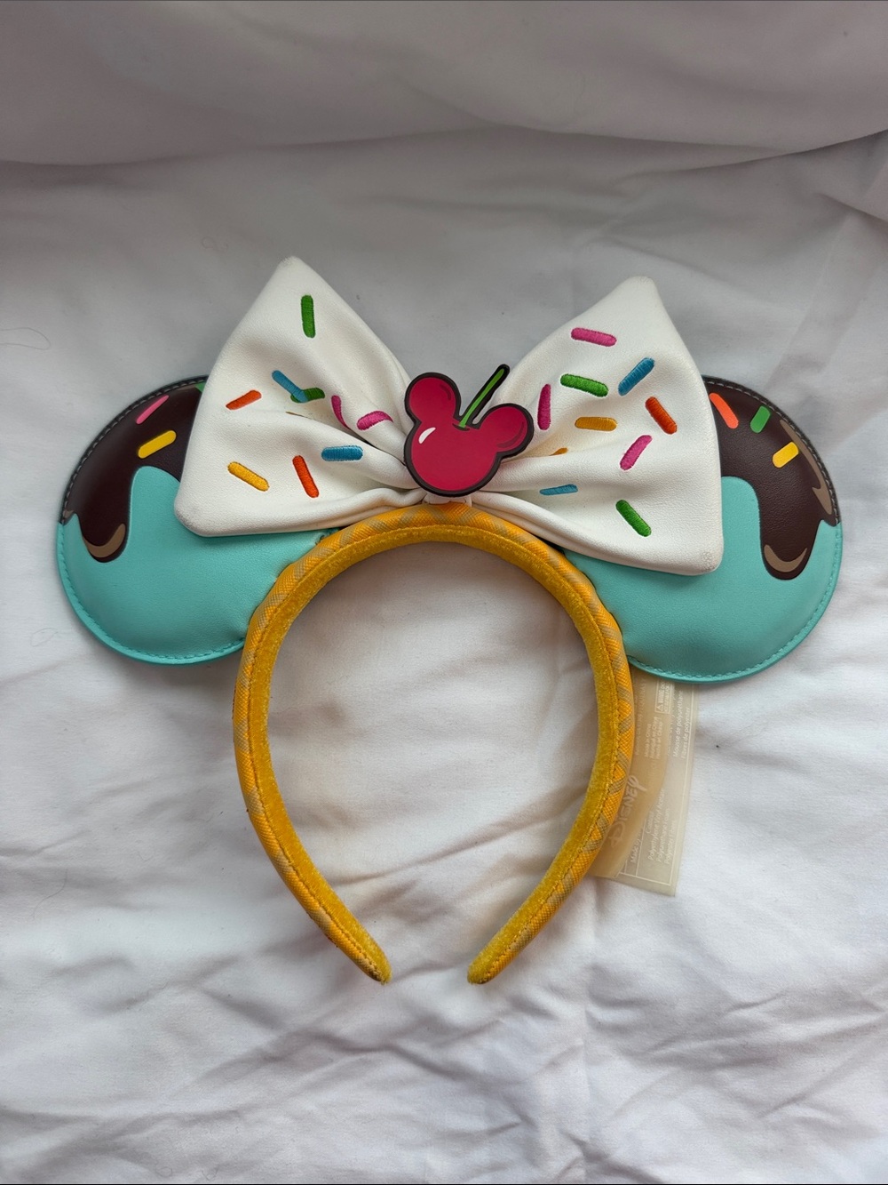 Loungefly Teal Mint Ice Cream Sprinkle Bow Minnie Ears Headband